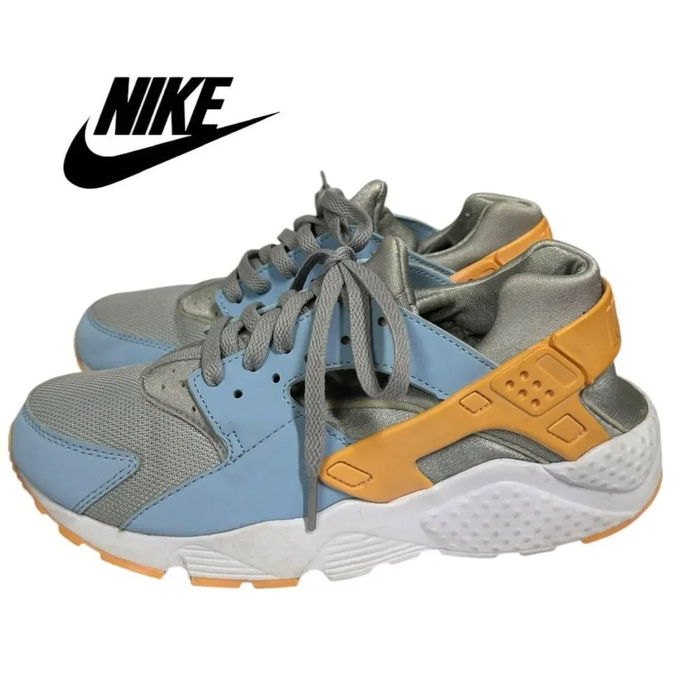 Nike Huarache Run Big Kids Blue Coral Running Shoes Sneakers 6.5  6.5Y